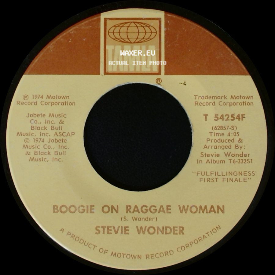 Stevie Wonder - Boogie On Raggae Woman / Seems So Long side A