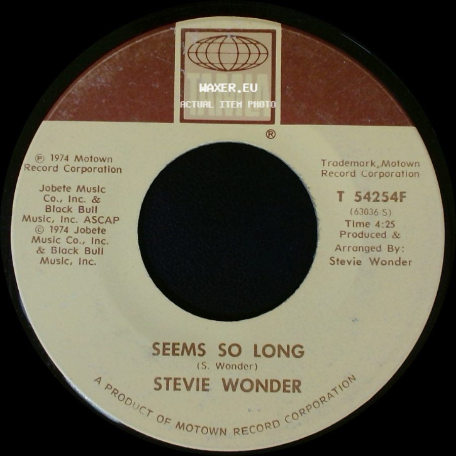 Stevie Wonder - Boogie On Raggae Woman / Seems So Long side B