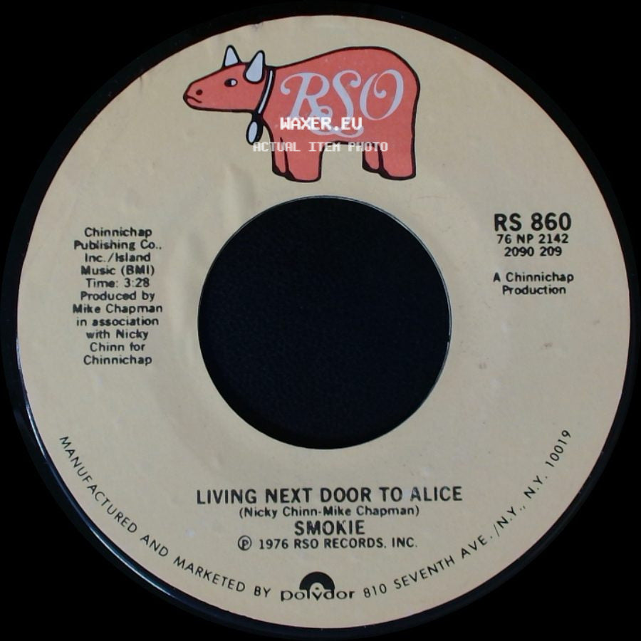 Smokie - Living Next Door To Alice / When My Back Was Against The Wall side A