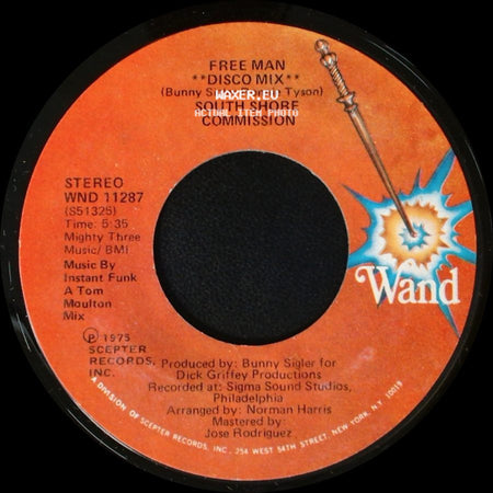 South Shore Commission - Free Man / Free Man **Disco Mix** side B
