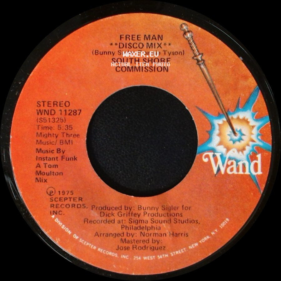 South Shore Commission - Free Man **Disco Mix** / Free Man side A