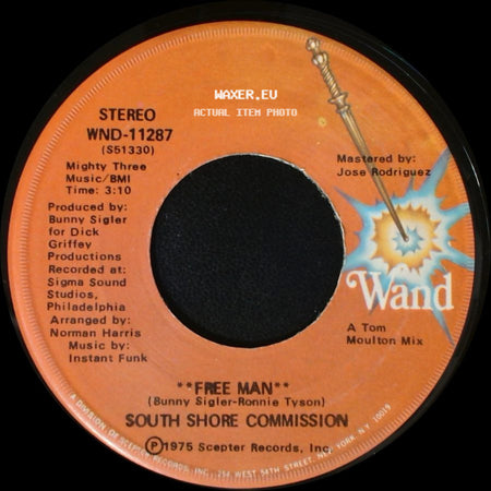 South Shore Commission - Free Man **Disco Mix** / Free Man side B