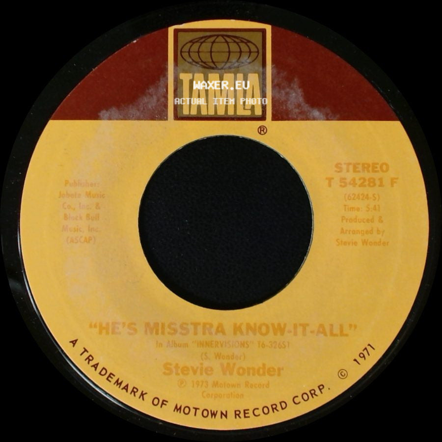 Stevie Wonder - He's Misstra Know-It-All / Sir Duke side A