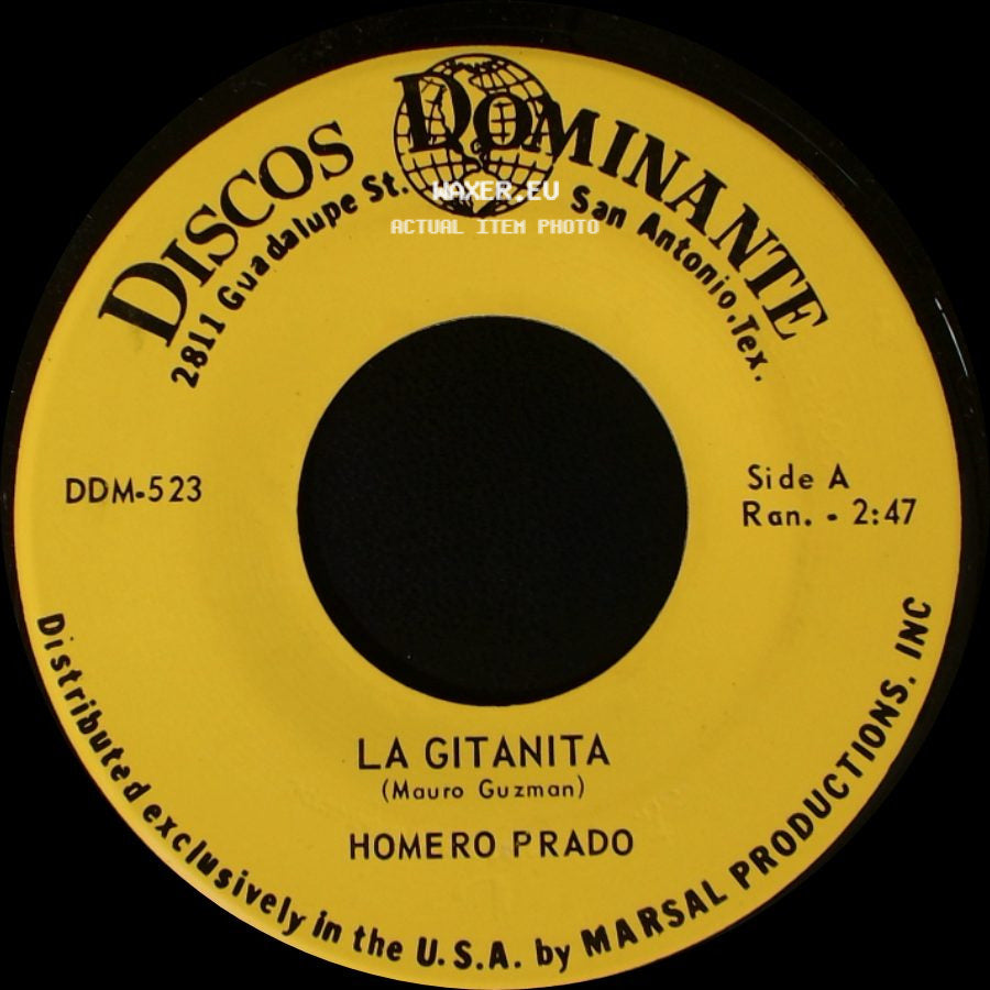 Homero Prado - La Gitanita / Quiero Besarte side A