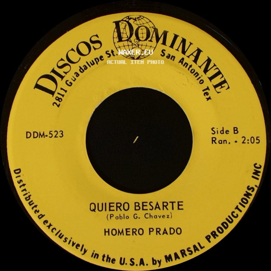 Homero Prado - La Gitanita / Quiero Besarte side B