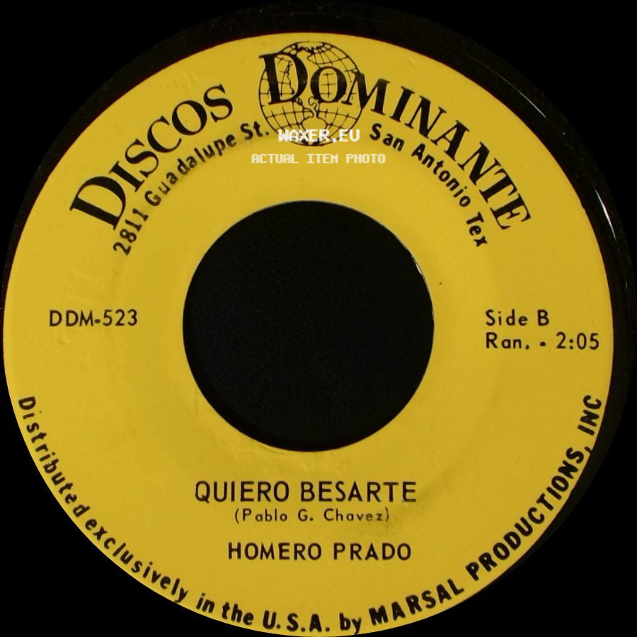 Homero Prado - La Gitanita / Quiero Besarte side B