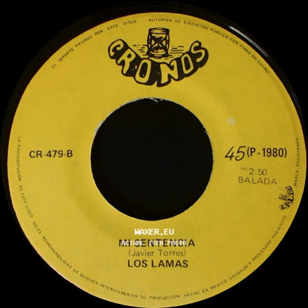 Los Lamas - Gotitas De Tristeza / Mi Sentencia side B