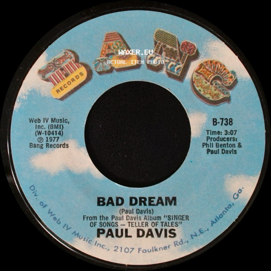 Paul Davis - Sweet Life / Bad Dream side B