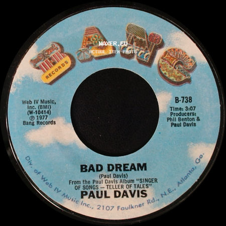Paul Davis - Bad Dream / Sweet Life side A