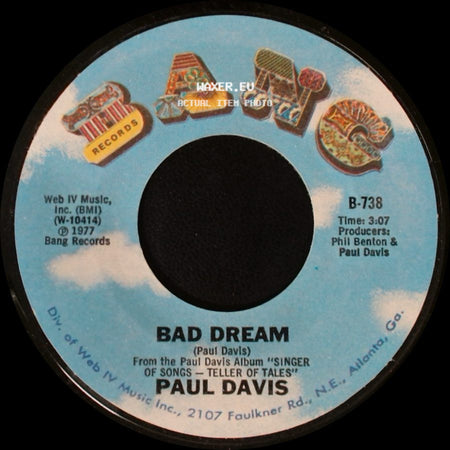 Paul Davis - Sweet Life / Bad Dream side B