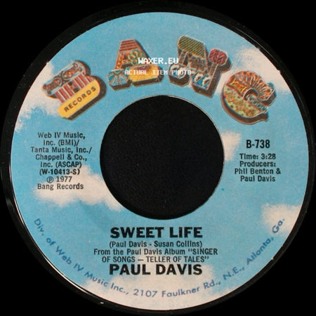 Paul Davis - Sweet Life / Bad Dream side A