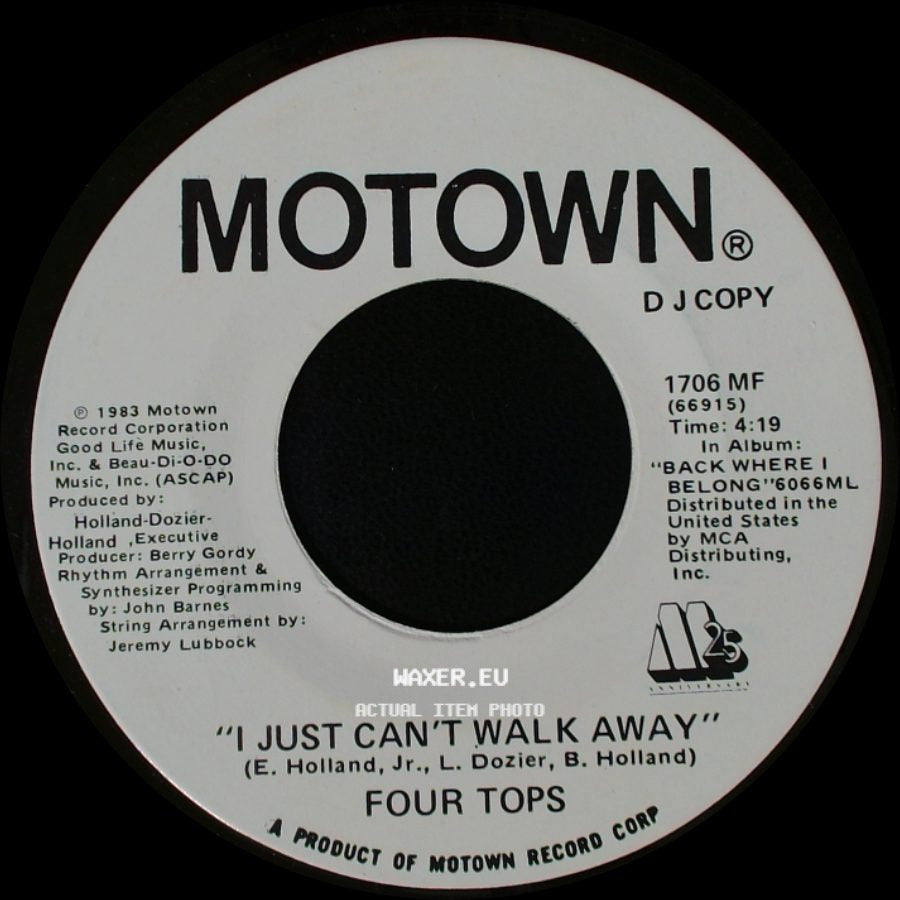 Four Tops - I Just Can't Walk Away / I Just Can't Walk Away side A