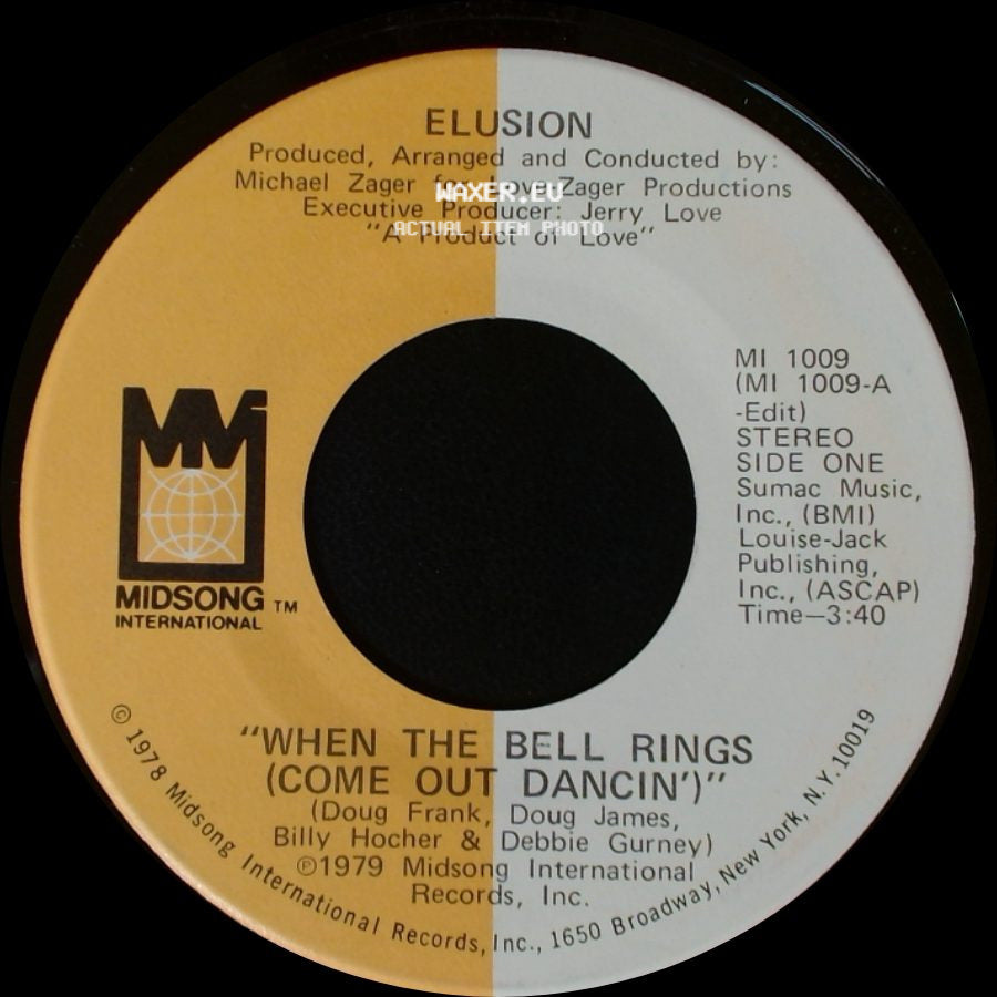 Elusion - "When The Bell Rings (Come Out Dancin')" / When The Bell Rings (Come Out Dancin') side B