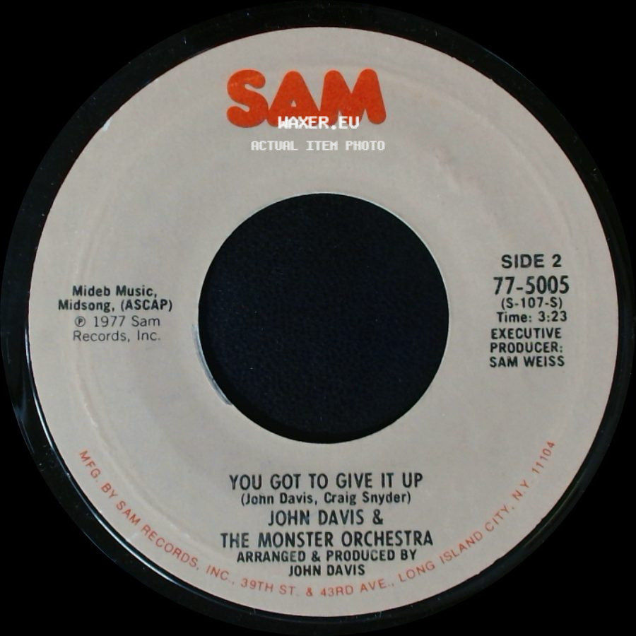 John Davis & The Monster Orchestra - Up Jumped The Devil / You Got To Give It Up side B