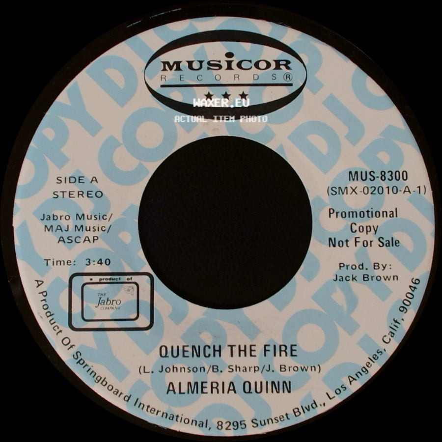 Almeria Quinn - Quench The Fire / Quench The Fire side A