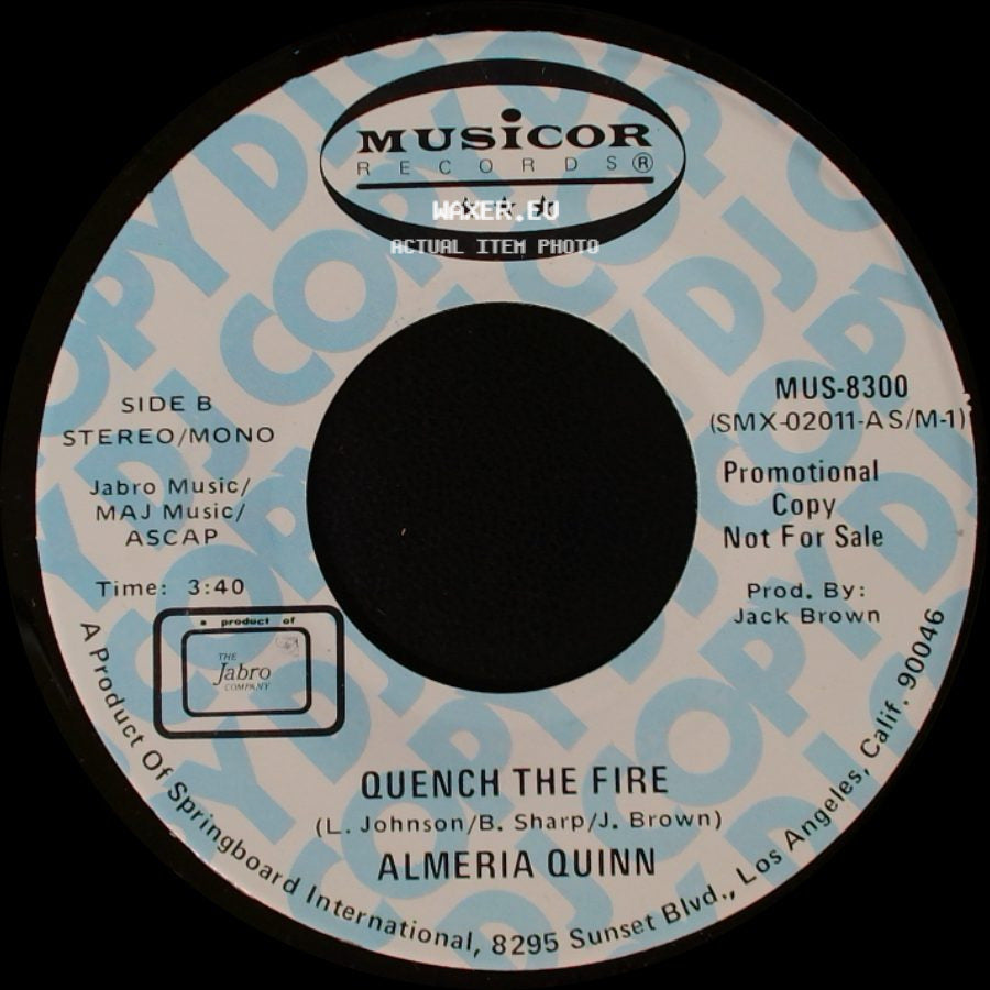 Almeria Quinn - Quench The Fire / Quench The Fire side B