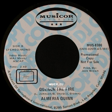 Almeria Quinn - Quench The Fire / Quench The Fire side B