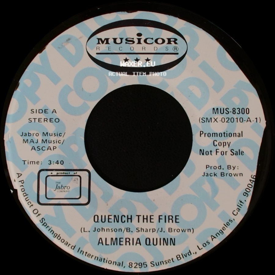 Almeria Quinn - Quench The Fire / Quench The Fire side A