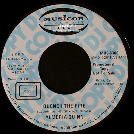 Almeria Quinn - Quench The Fire / Quench The Fire side B