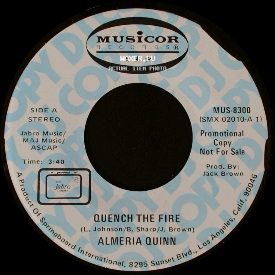 Almeria Quinn - Quench The Fire / Quench The Fire side A