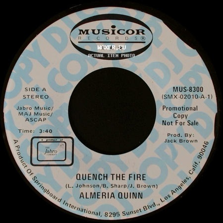 Almeria Quinn - Quench The Fire / Quench The Fire side A