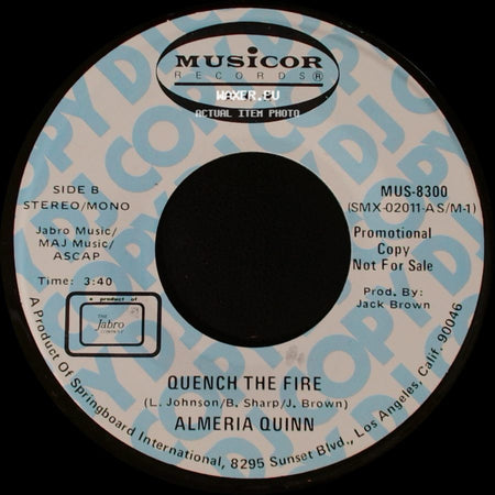 Almeria Quinn - Quench The Fire / Quench The Fire side B
