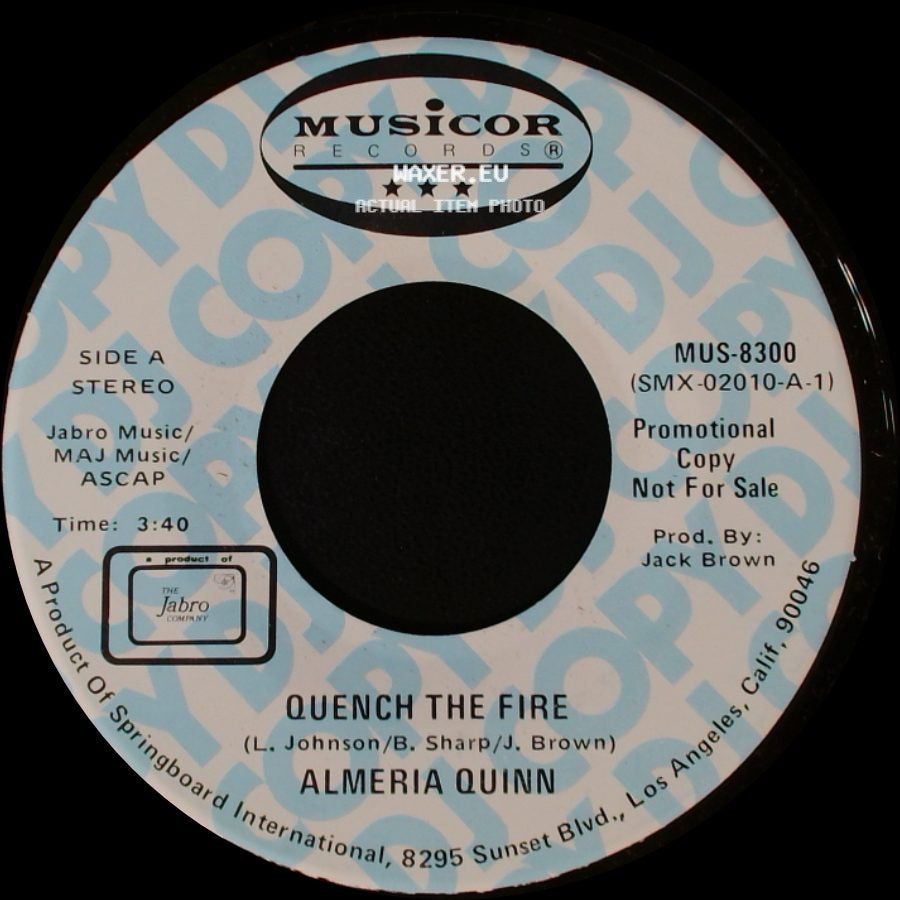 Almeria Quinn - Quench The Fire / Quench The Fire side A