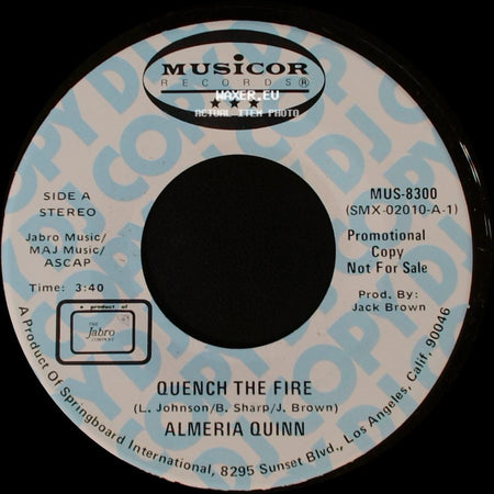 Almeria Quinn - Quench The Fire / Quench The Fire side A