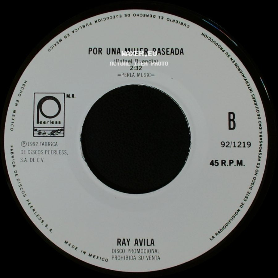 Ray Avila - Puras Habas / Por Una Mujer Paseada side B