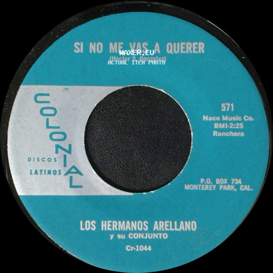Los Hermanos Arellano Y Su Conjunto - Celoso "Jealous Heart" / Si No Me Vas A Querer side B