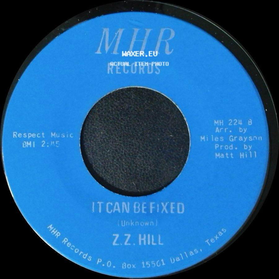 Z.Z. Hill - You Better Take Time / It Can Be Fixed side B