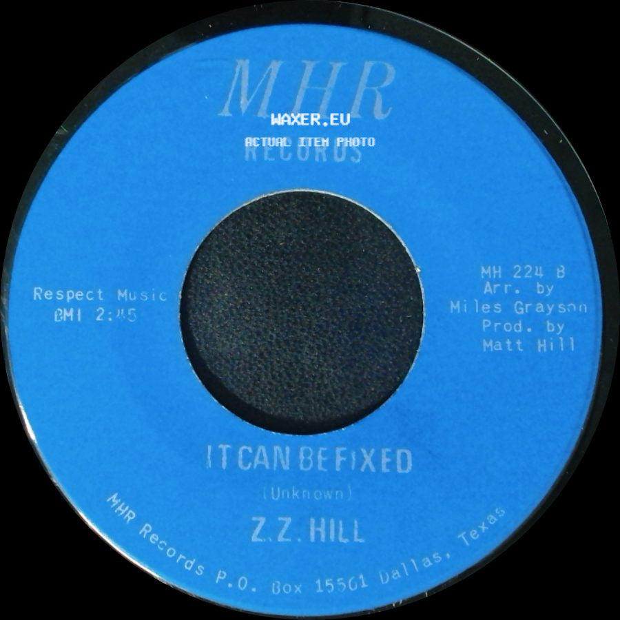 Z.Z. Hill - You Better Take Time / It Can Be Fixed side B