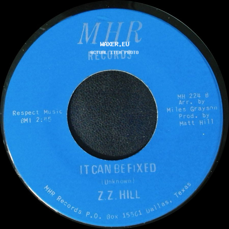 Z.Z. Hill - You Better Take Time / It Can Be Fixed side B