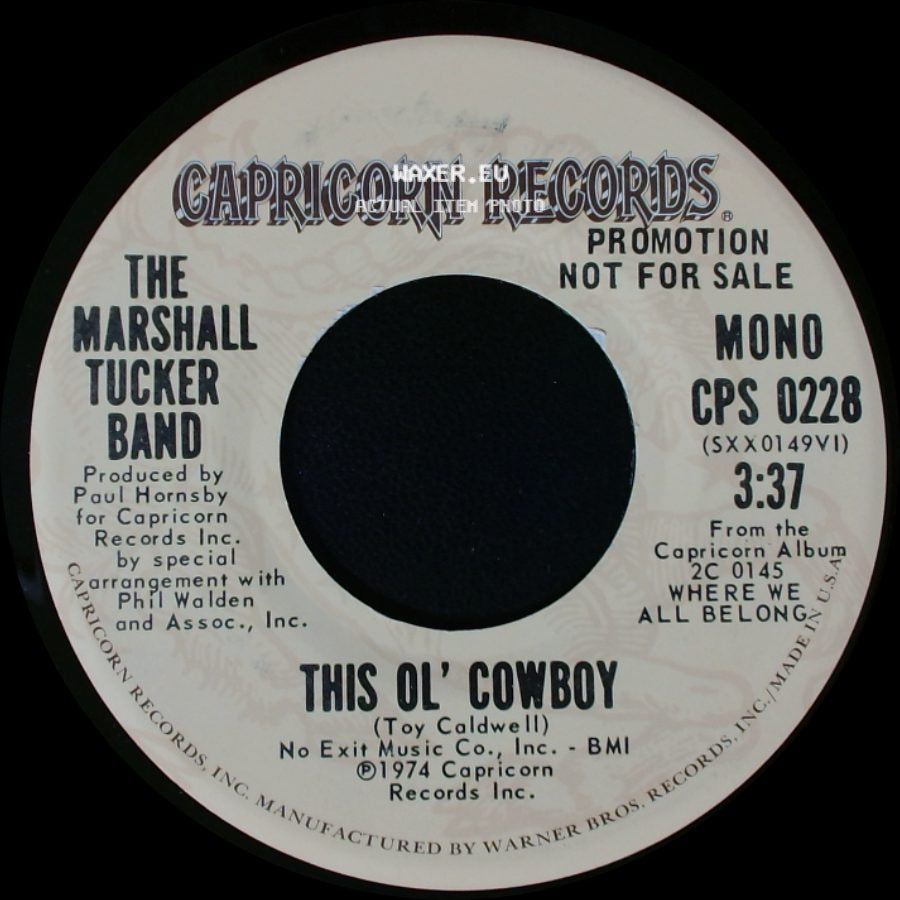 The Marshall Tucker Band - This Ol' Cowboy / This Ol' Cowboy side B