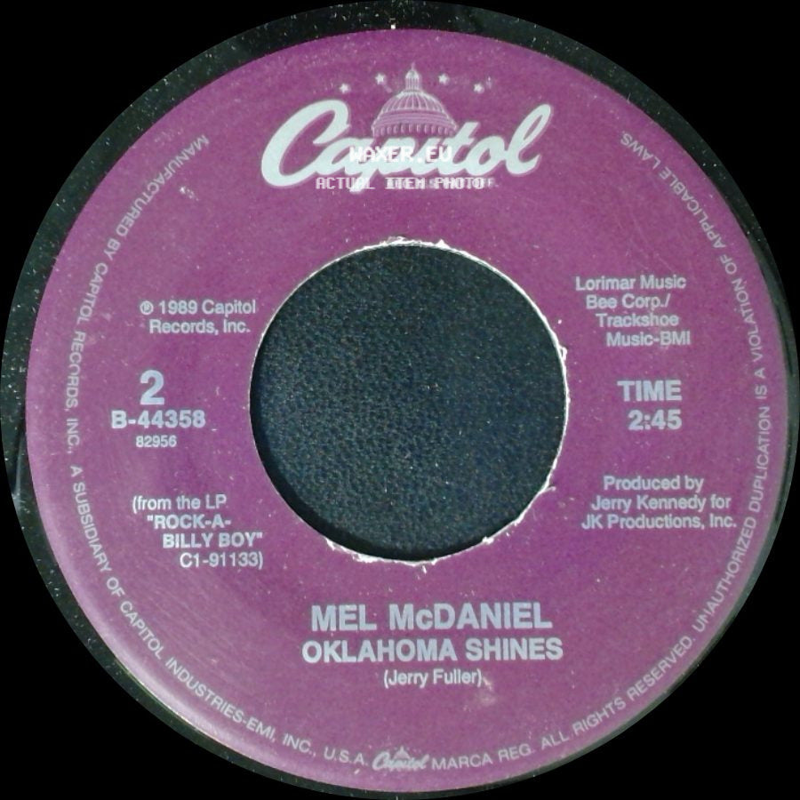 Mel Mcdaniel - Blue Suede Blues / Oklahoma Shines side B