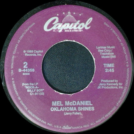 Mel Mcdaniel - Blue Suede Blues / Oklahoma Shines side B