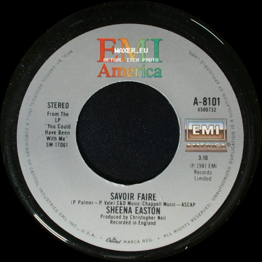 Sheena Easton - You Could Have Been With Me / Savoir Faire side B