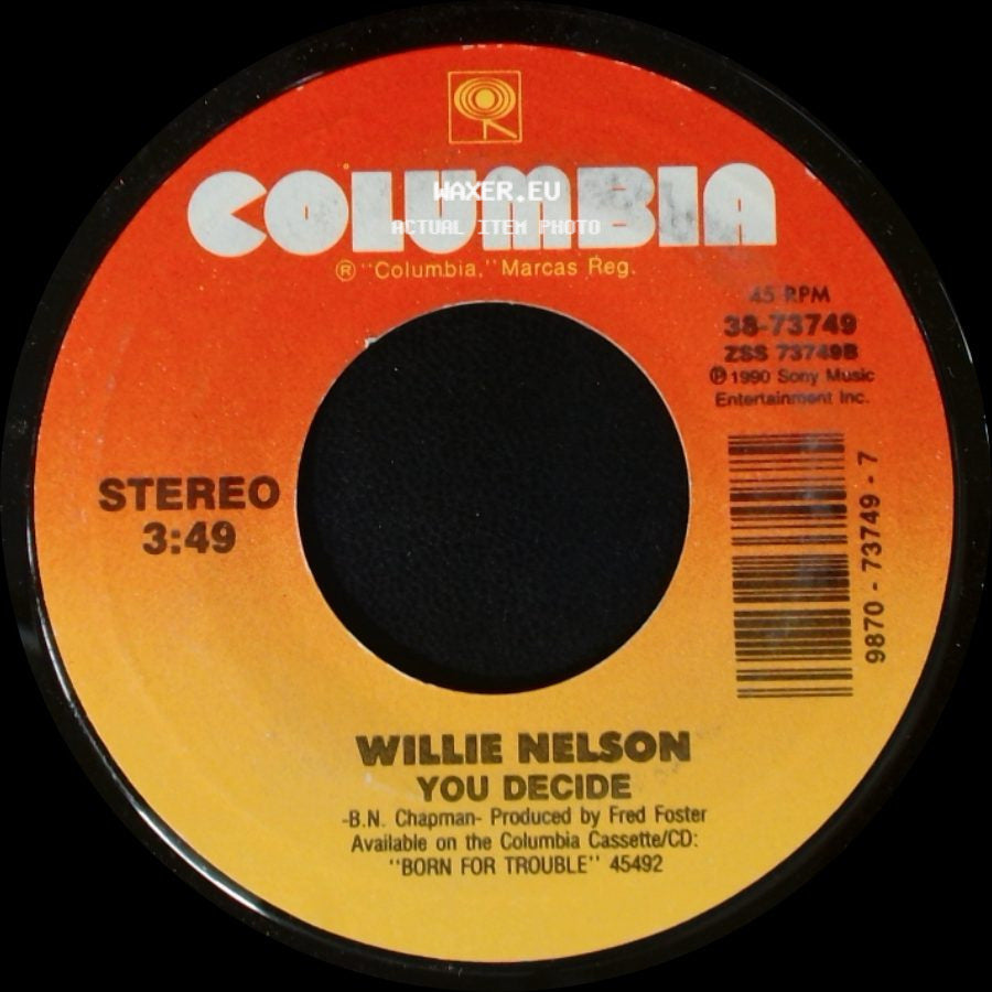 Willie Nelson - Ten With A Two / You Decide side B