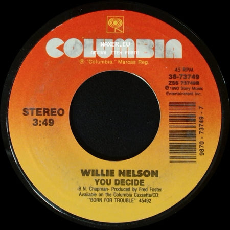 Willie Nelson - Ten With A Two / You Decide side B