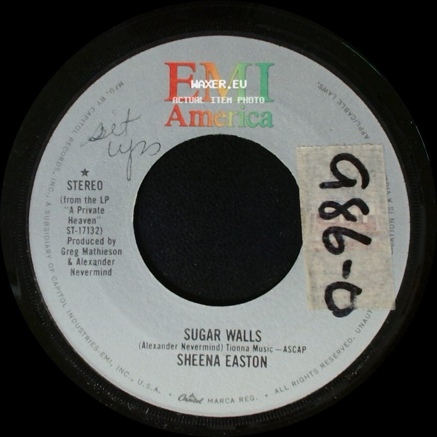 Sheena Easton - Sugar Walls / Straight Talking side A