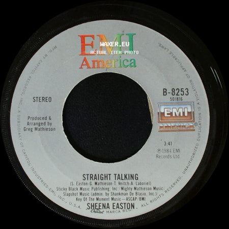 Sheena Easton - Sugar Walls / Straight Talking side B