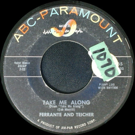 Ferrante And Teicher - Lida Rose (From "The Music Man") / Take Me Along side B