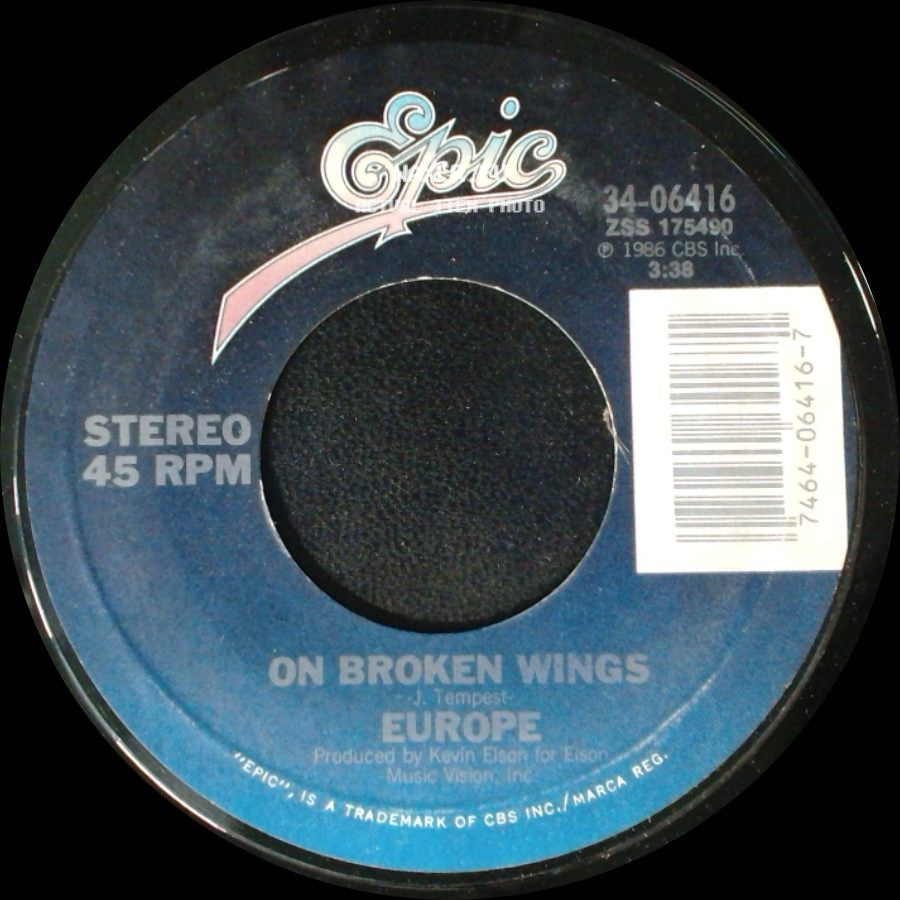 Europe - The Final Countdown / On Broken Wings side B