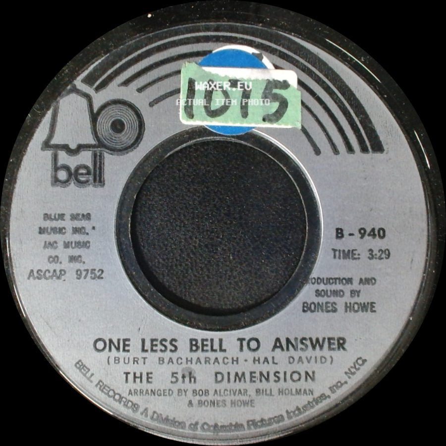 The 5Th Dimension - Feelin' Alright? / One Less Bell To Answer side B