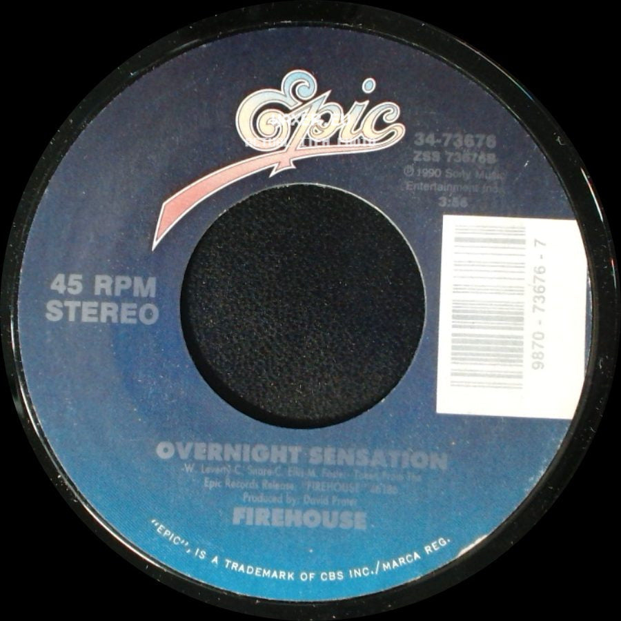 Firehouse - Don't Treat Me Bad / Overnight Sensation side B
