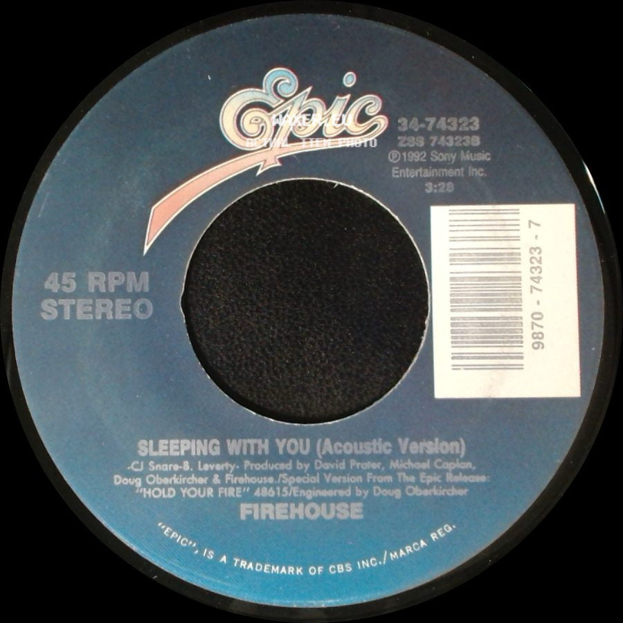 Firehouse - Sleeping With You (Album Version) / Sleeping With You (Acoustic Version) side B