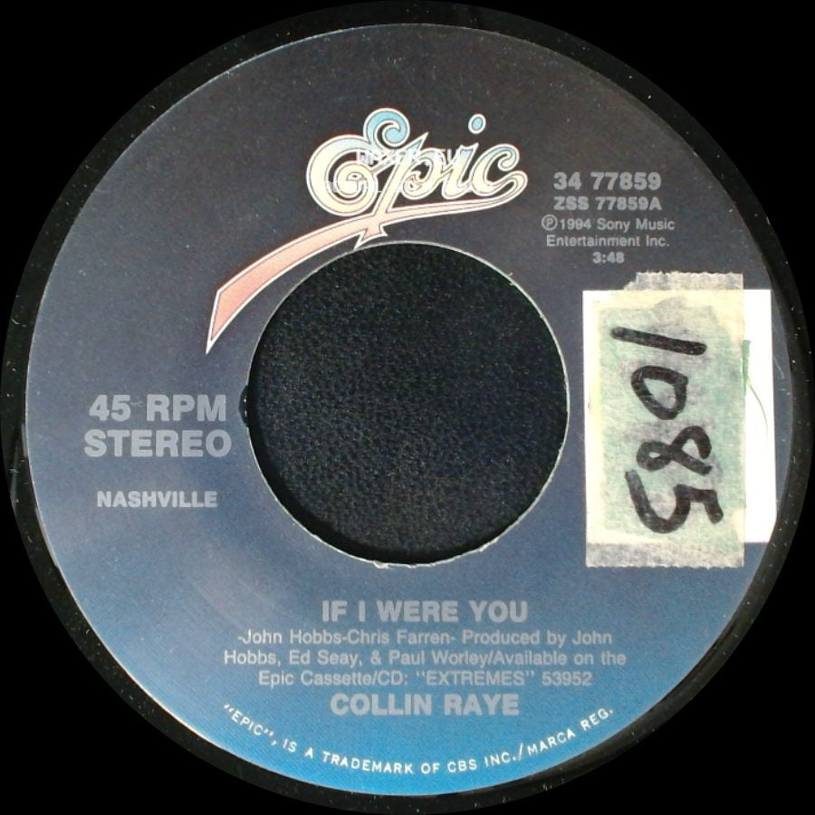 Collin Raye - A Bible And A Bus Ticket Home / If I Were You side B