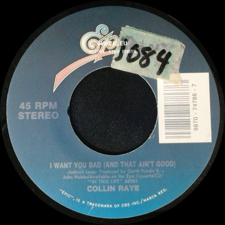 Collin Raye - Let It Be Me / I Want You Bad (And That Ain't Good) side B