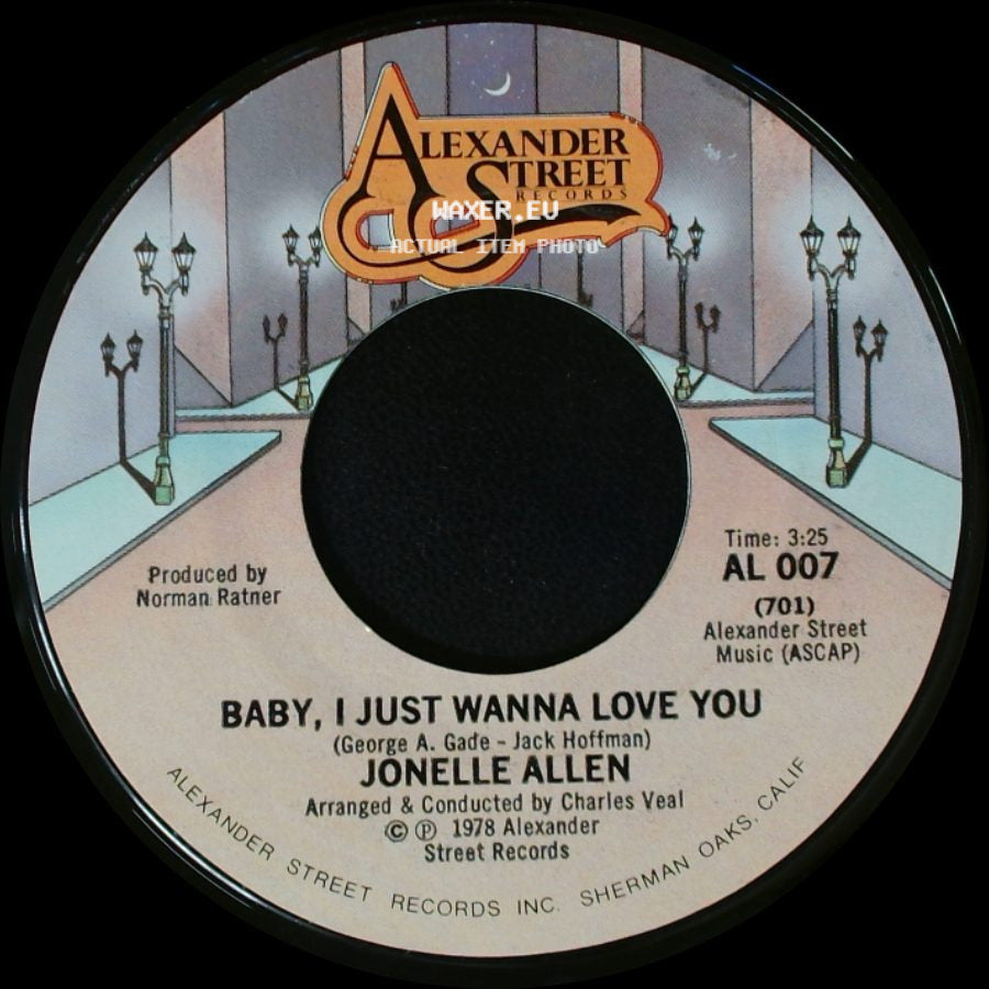 Jonelle Allen - Sunday Afternoons And You / Baby, I Just Wanna Love You side B