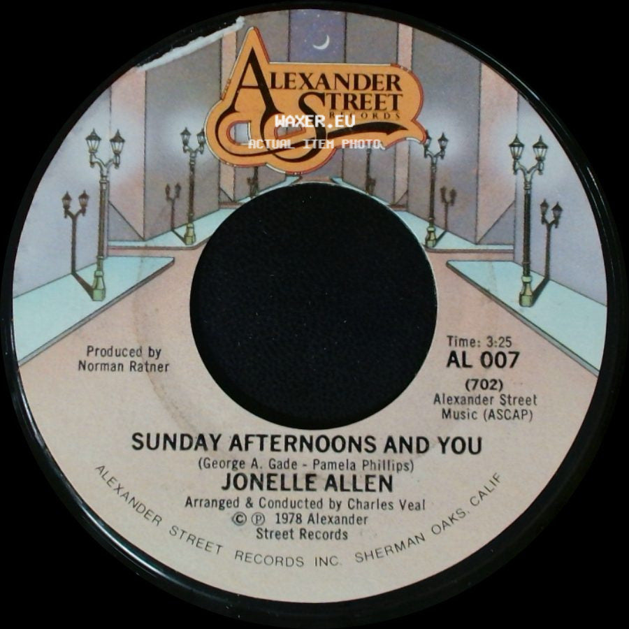 Jonelle Allen - Sunday Afternoons And You / Baby, I Just Wanna Love You side A